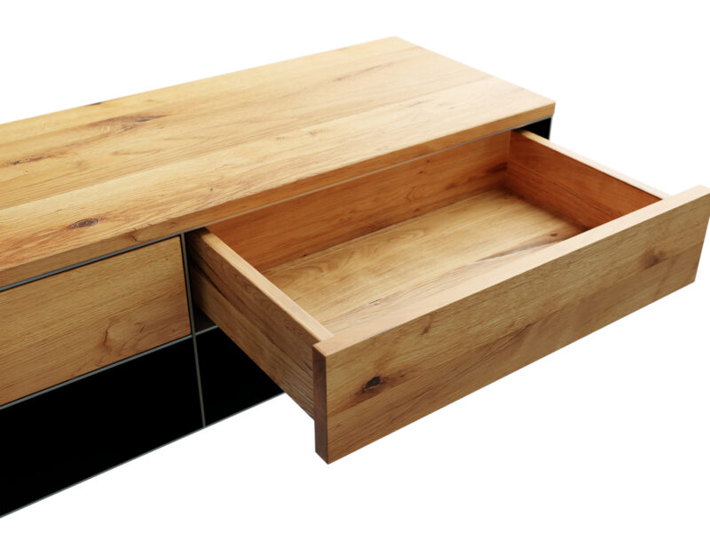 Design Sideboard Metall Holz mit Schubfächern