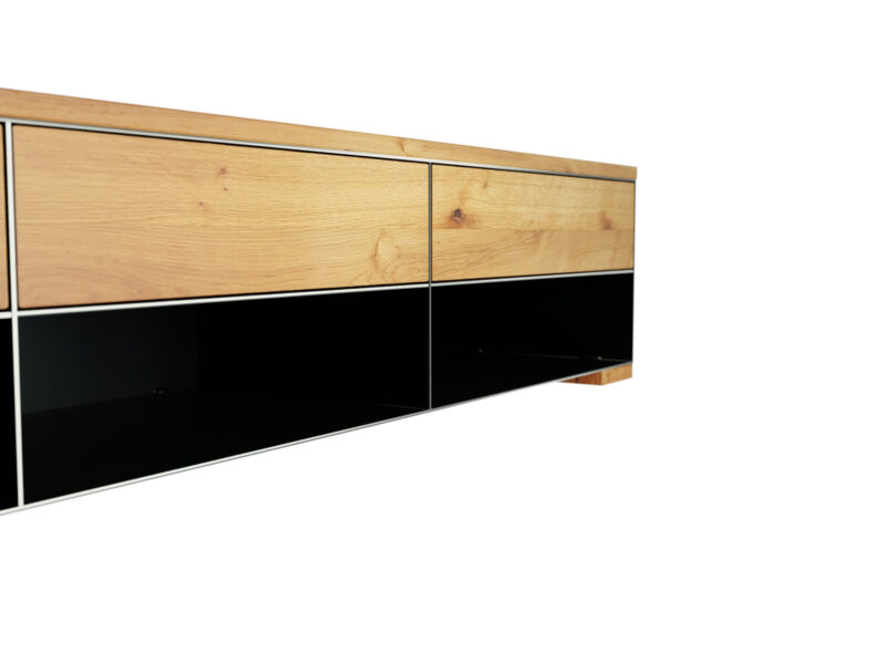 Design Sideboard Metall Holz mit Schubfächern