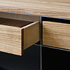 Design Stahlmöbel Sideboard Holzschubladen