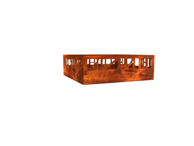Corten Lagerfeuerumrandung eckig SparkSquare №X-F – Bild 3