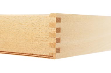 Holzschublade mit bündigen Boden